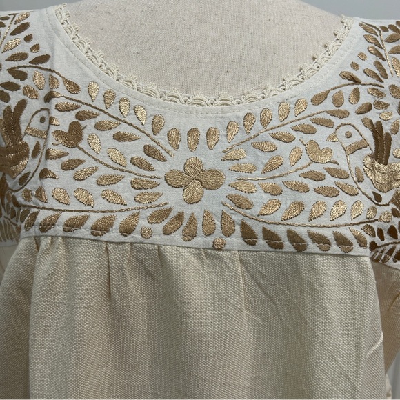 Paloma Embroidered Mexican Dress Is Made In Oaxaca - Picture 3 of 8